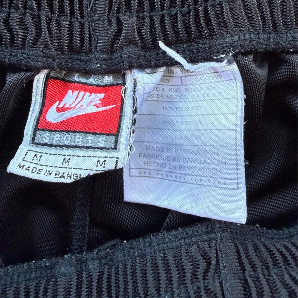 Vintage 90s Nike Snap Off Pants Black Polyester Medium